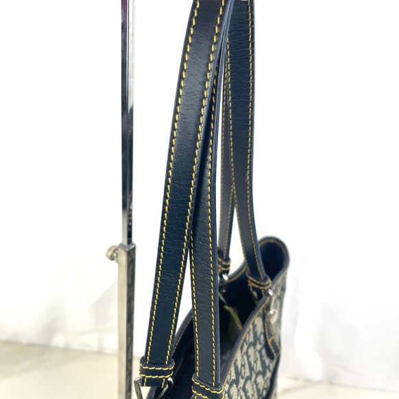 CHRISTIAN DIOR Oblique Canvas Tote Navy - Picture 6 of 15